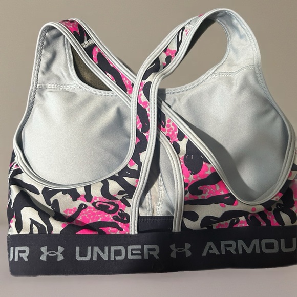 Under Armour Navy Tank and Pink Animal Print Leggings and sports bra. 3 Pieces - Picture 11 of 12